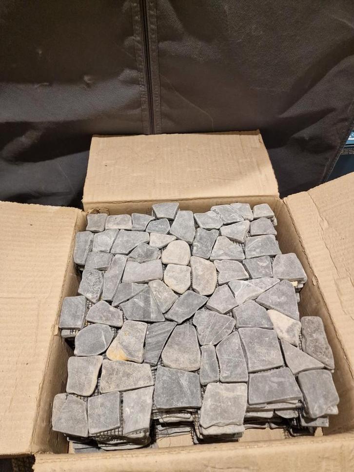 Pebbel matjes van kiezelstenen, Doe-het-zelf en Verbouw, Tegels, Nieuw, Vloertegels, Marmer, Minder dan 20 cm, Minder dan 20 cm