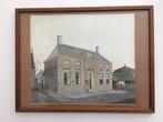 Gemeentehuis Raadhuis Wormer aquarel C. Karstens 1938 Jisp, Verzamelen, Ophalen of Verzenden, 1920 tot 1940, Noord-Holland