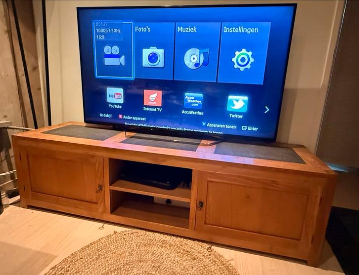 Teak TV Kast - 180x50x50, Huis en Inrichting, Kasten | Televisiemeubels, Gebruikt, Minder dan 100 cm, 150 tot 200 cm, 50 tot 75 cm