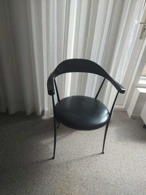 Design stoel van Zanotta, Huis en Inrichting, Stoelen, Zo goed als nieuw, Drie, Leer, Zwart, Ophalen of Verzenden