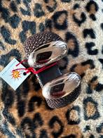 Bracelet Ibiza (outlet) Roggenleer Chique bruin 30mm, Verzenden, Nieuw, Bruin, Zilver