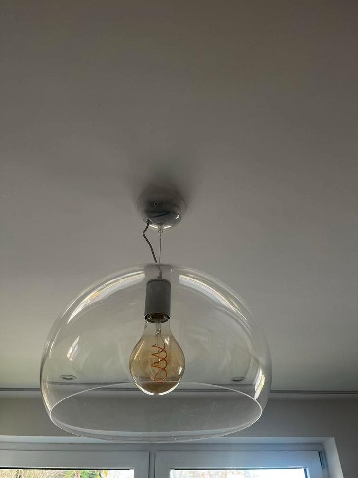 Kartell small Fly transparante LED lamp - z.g.a.n., Huis en Inrichting, Lampen | Hanglampen, Zo goed als nieuw, Minder dan 50 cm