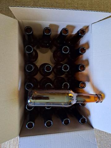 Bierflessen long neck bruin 33cl NIEUW doos 24 stuks beschikbaar voor biedingen