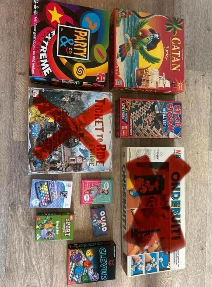 Diverse Gezelschapsspellen - Party & Co, Catan, Ticket to Ri, Hobby en Vrije tijd, Gezelschapsspellen | Bordspellen, Gebruikt