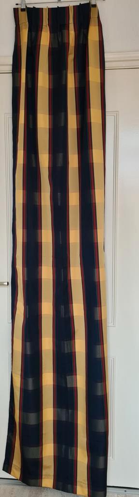 Overgordijn d.blauw/goud. H.2.24 mtr. Nieuw! beschikbaar voor biedingen
