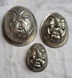 Oude chocoladevormen: 3x Mannen met snor, Antiek en Kunst, Ophalen of Verzenden