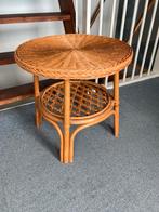 Riet rotan tafel tafeltje, Overige materialen, Gebruikt, Rond, 55 tot 75 cm