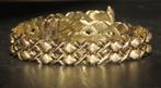 Gouden Vintage Blokschakel armband - 14 Kt., Sieraden, Tassen en Uiterlijk, Antieke sieraden, Ophalen of Verzenden, Goud, Armband