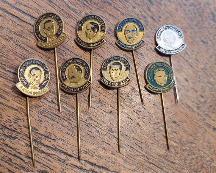 Collectie Vintage Politieke Speldjes, Verzamelen, Speldjes, Pins en Buttons, Gebruikt, Speldje of Pin, Overige onderwerpen, Ophalen of Verzenden