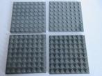 nr. 6894, 4 brede donkergrijze platen, 8x8. Verzenden kan., Kinderen en Baby's, Speelgoed | Duplo en Lego, Ophalen, Zo goed als nieuw