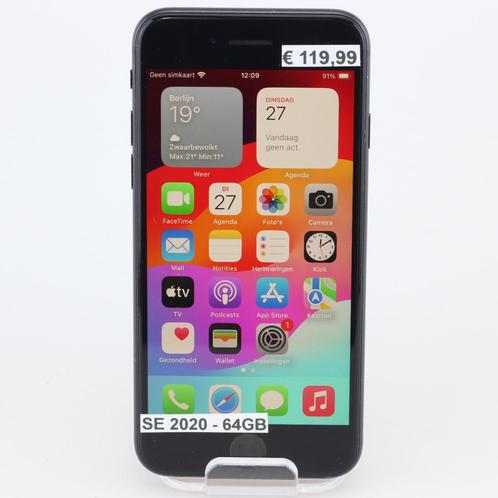 iPhone SE 2020 64GB Zwart, Telecommunicatie, Mobiele telefoons | Apple iPhone, Zo goed als nieuw