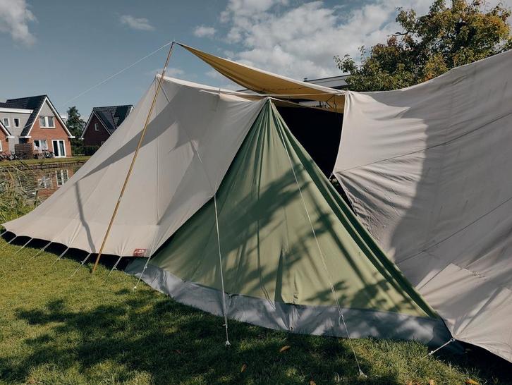 De Waard Lepelaar met Varioluifel en Vernieuwd doek 10 weken, Caravans en Kamperen, Tenten, tot en met 5, Zo goed als nieuw, Ophalen