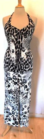 Mooie Ibiza/hippie look maxi halter print dress! M, Maat 38/40 (M), Verzenden, Wit, Zo goed als nieuw