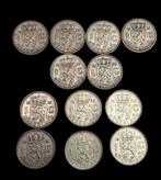 Zilveren guldens (12x) Juliana jaren 50 en 60, Postzegels en Munten, Munten | Nederland, 1 gulden, Koningin Juliana, Setje, Zilver