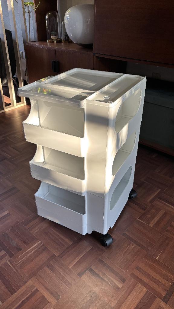 Boby trolley Joe Colombo - Helder wit, goede staat, Huis en Inrichting, Kasten | Ladekasten, Gebruikt, Minder dan 100 cm, 50 tot 100 cm