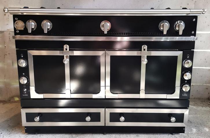 Fornuis La Cornue Château 120cm black & rvs, Witgoed en Apparatuur, Fornuizen, Refurbished, Vrijstaand, Gas, 5 kookzones of meer