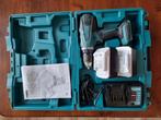 Makita DF457D met koffer, lader en 2 nwe akku's 3Ah, Boormachine, Ophalen of Verzenden, Variabele snelheid, Gebruikt