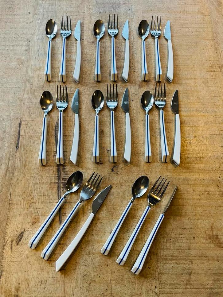 AIR FRANCE 80’s Guy Degrenne x Nathalie George, Huis en Inrichting, Keuken | Bestek, Zo goed als nieuw, Rvs of Chroom, Ophalen of Verzenden