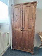 Kledingkast hout – 2-deurs – demontabel – 167 cm hoog, Gebruikt, Met hangruimte, 50 tot 100 cm, 150 tot 200 cm