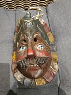 Houten Masker met Snor, Antiek en Kunst, Ophalen of Verzenden
