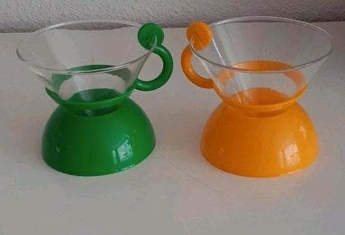 🍧2 vintage retro Bodum Conus cups toetje koffie schaaltjes, Huis en Inrichting, Keuken | Servies, Nieuw, Overige stijlen, Glas