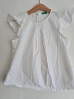 Benetton wit blousje Mt 122-128, United Colors of Benetton, Meisje, Overhemd of Blouse, Ophalen of Verzenden