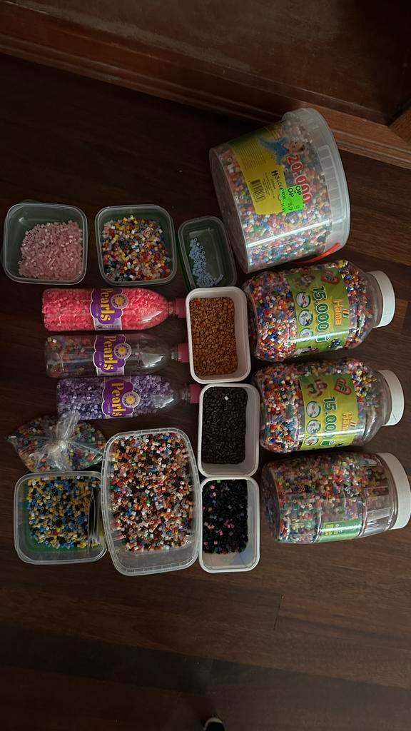 Enorme partij strijkkralen, vormen, setjes, boekjes, Kinderen en Baby's, Speelgoed | Educatief en Creatief, Zo goed als nieuw