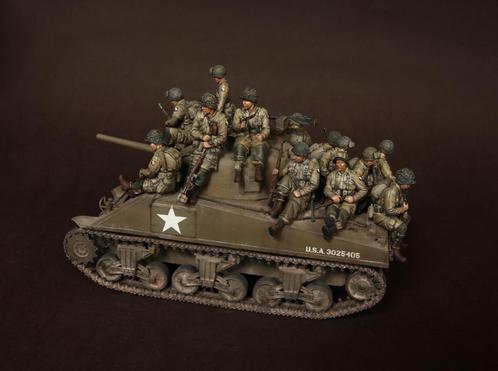 D-192,RESIN FIGUREN 1-35,US Airborne Sherman Riders BIG SET, Hobby en Vrije tijd, Modelbouw | Figuren en Diorama's, Nieuw, Verzenden