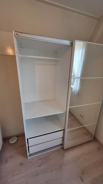 Witte Pax kledingkast met spiegeldeur IKEA - afbeelding 2