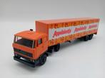 LION CAR DAF 3300 + TRAILER - APPELSIENTJE, Hobby en Vrije tijd, Modelauto's | 1:50, Gebruikt, ., Ophalen of Verzenden, LION CAR