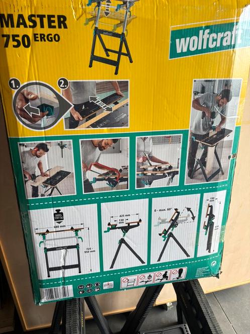 Wolfcraft Master 750 ERGO Werkbank - 125kg, Doe-het-zelf en Verbouw, Werkbanken, Nieuw, Ophalen of Verzenden