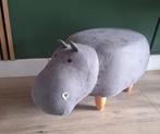 Nijlpaard krukje / poef, Minder dan 50 cm, Rond, Minder dan 50 cm, Ophalen of Verzenden