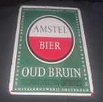 Wandbord amstel bier oud bruin, Verzamelen, Ophalen of Verzenden, Nieuw, Reclamebord, Plaat of Schild