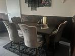 Eet tafel met 4 stoelen, Ophalen of Verzenden, Zo goed als nieuw, 4 tot 6 stoelen
