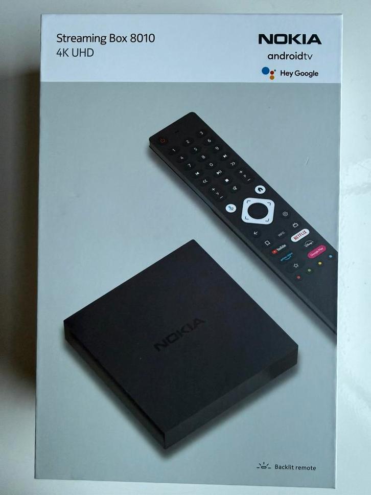 Nokia 8010 Streaming Box 4K met Android TV 14, Audio, Tv en Foto, Mediaspelers, Zo goed als nieuw, Minder dan 500 GB, HDMI, USB 2.0
