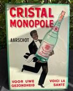 oud blikken bord van Cristal Monopole uit Aarschot., Ophalen, Zo goed als nieuw, Reclamebord