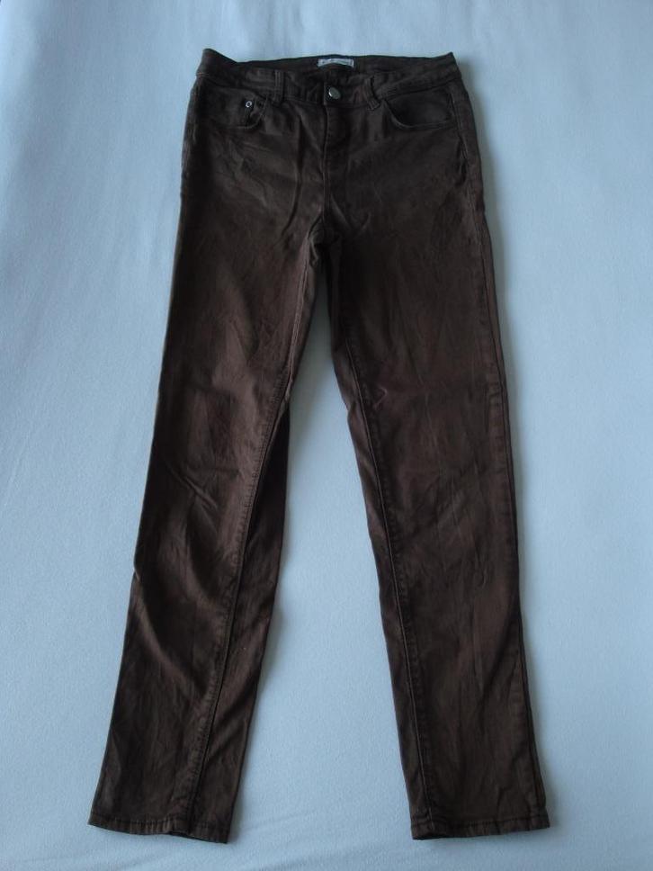 Maat 36. Lange koffie bruine CACHE CACHE broek., Kleding | Dames, Broeken en Pantalons, Zo goed als nieuw, Maat 36 (S), Bruin