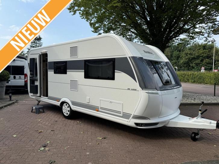 Hobby De Luxe 540 KMFE Stapelbed!, Caravans en Kamperen, Caravans, Bedrijf, tot en met 5, 1250 - 1500 kg, Rondzit, Hobby, Dwars-stapelbed