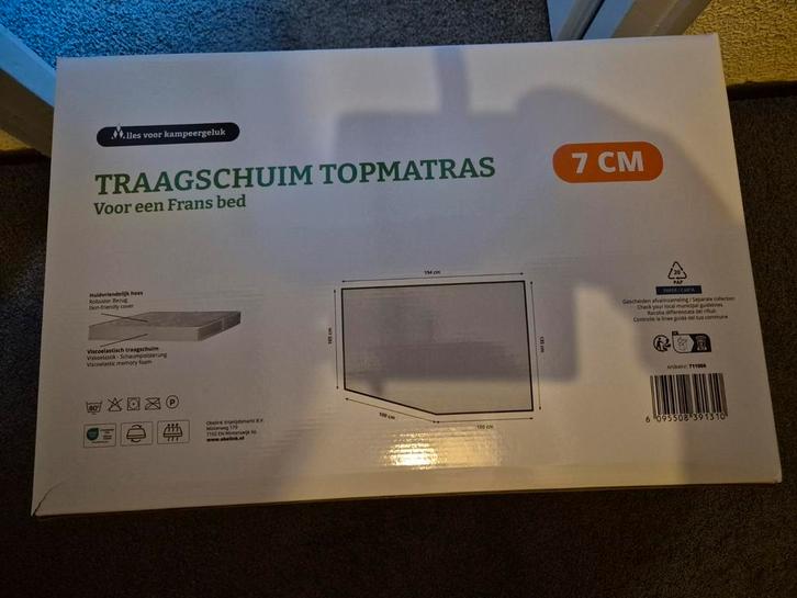 Te koop nieuw franse topper 7cm, Caravans en Kamperen, Kampeeraccessoires, Zo goed als nieuw, Ophalen