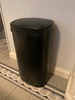 Nieuw zwarte rvs prullenbak met sensor 60L (nog in doos), 50 tot 75 cm, Nieuw, 40 liter of meer, Ophalen of Verzenden