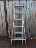 WAKU/4x6 TELESCOPISCHE TRAP/LADDER/TRAP/VOUWLADDER, Ophalen, Trap, Zo goed als nieuw, Opvouwbaar of Inschuifbaar