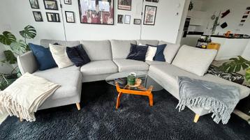 Grey Double Chaise Sofa | Grijze Hoekbank met Dubbele beschikbaar voor biedingen