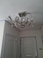 Plafond lamp zilverkleurig, Ophalen, Zo goed als nieuw