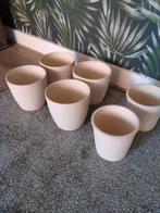 6 bloempotten  voor binnen, Tuin en Terras, Gebruikt, Rond, Binnen, Ophalen of Verzenden