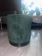 Groene Poef / Voetenbank, Minder dan 50 cm, Rond, Ophalen of Verzenden, Zo goed als nieuw