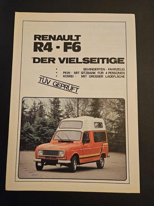 Brochure KFB Renault R4 & F6 Behindertenmobil, Boeken, Auto's | Folders en Tijdschriften, Zo goed als nieuw, Renault, Ophalen of Verzenden