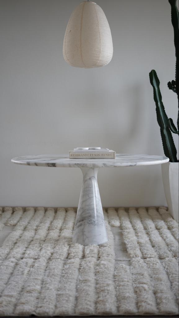 Angelo Mangiarotti Arabescato marmeren eettafel, Antiek en Kunst, Antiek | Meubels | Tafels, Ophalen of Verzenden