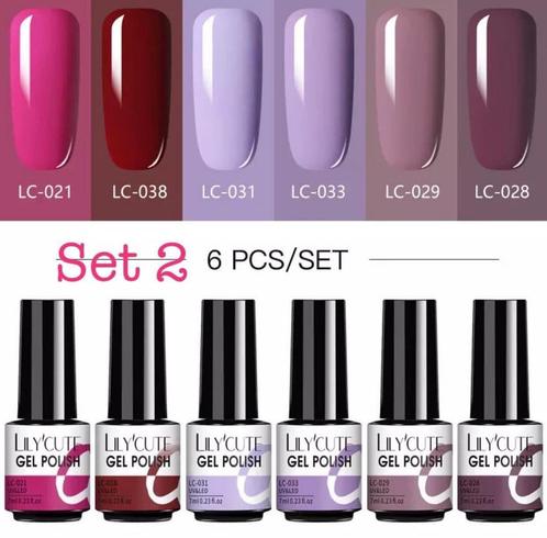 6stks stuks/set gellak 7ml. Nagels/ Nailart/ Nagelstyliste., Sieraden, Tassen en Uiterlijk, Uiterlijk | Cosmetica en Make-up, Nieuw