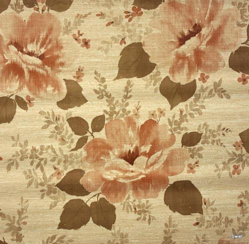 9866 Vintage retro jaren 70 bloemen behang behangpapier, Huis en Inrichting, Stoffering | Behang, Verzenden