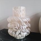 Glazen beige panter cheetah vaas nieuw, Huis en Inrichting, Overige kleuren, Nieuw, Ophalen of Verzenden, Glas